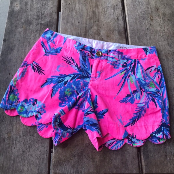 Lilly Pulitzer Pants - Lilly Pulitzer Buttercup Shorts Out on a Limb Pink